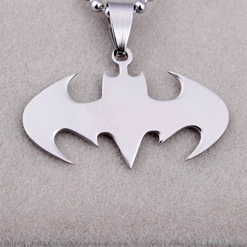 Модный панк череп кулон из нержавеющей стали большой Цвет Бэтмен Супермен Череп