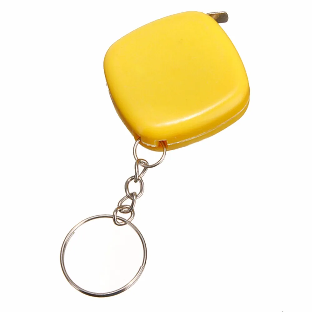 

New 1PCS Cute 1 Meter Color Random Keychain Keyring Tool Popular Mini Measuring Tape Portable Keychain Wholesale