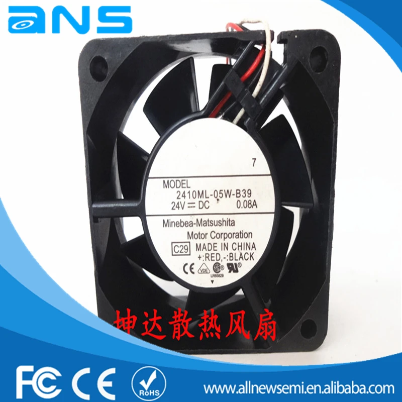 Все новые Semi CO Бесплатная доставка 2410ML-05W-B39 6025 0.10A DC 24 V Вентилятор охлаждения |