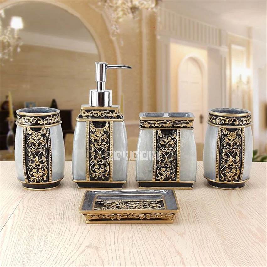 Набор из пяти предметов аксессуары для ванной комнаты европейские