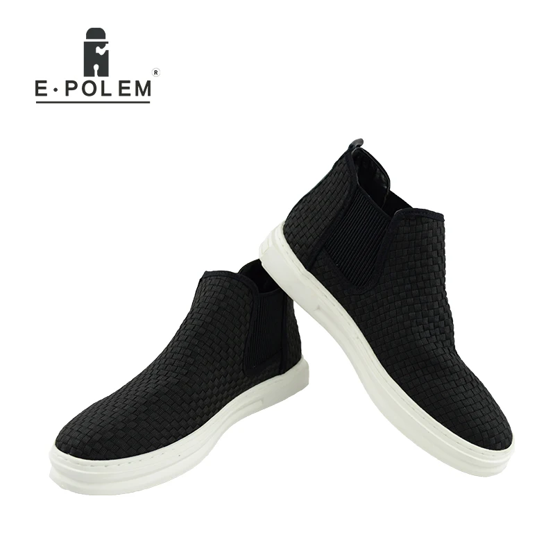 Spring Autumn Mens Fashion Casual Shoes Trend Cotton Male Ankle Board Breathable Shoe Top Classic Black Leisure | Обувь