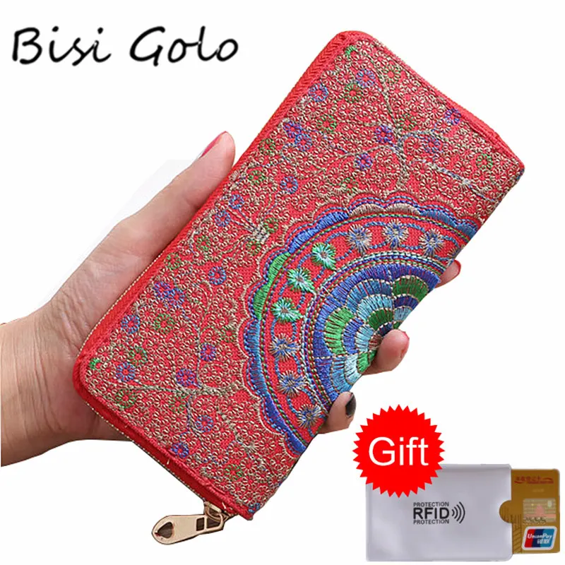Винтажная женская сумка BISI GORO Длинный кошелек с отделением для карт