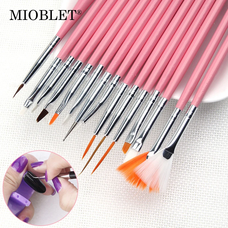 

New 15pcs/set Professional Painting Pen Nail Brush Nail Art Brush Pen Set Dotting Drawing Pen Tools Drawing Liner Fin Polish Pen