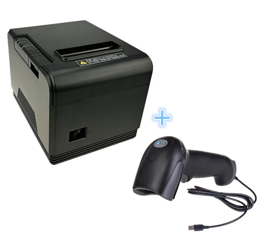 Высококачественный POS принтер и проводные сканеры 1 шт 80 мм Термальный чековый
