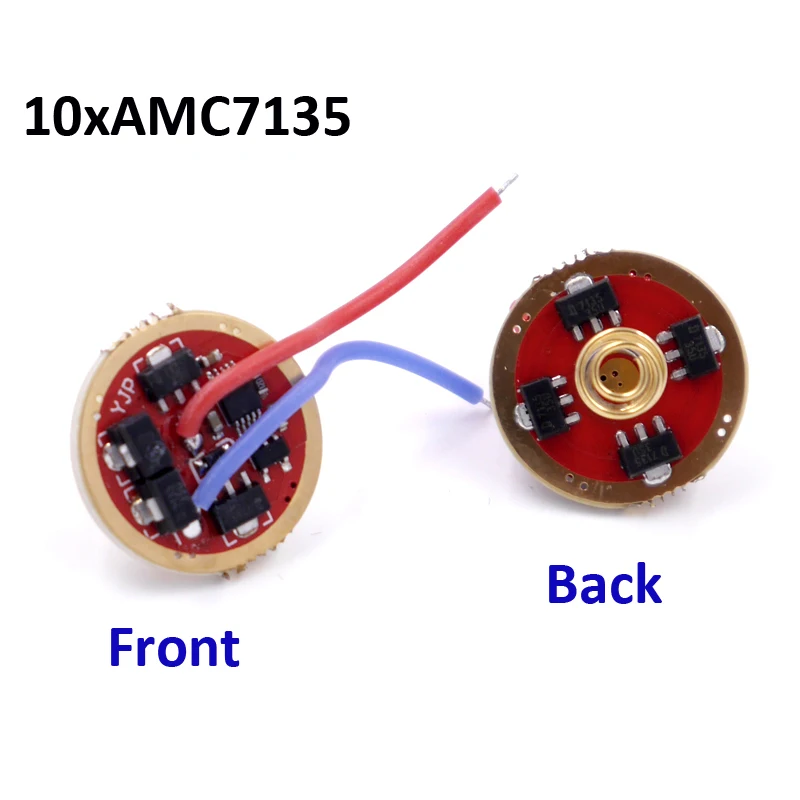 20 мм AMC7135 * 10 12 2 группы 3/5 режимов Стробоскопическая плата для Cree XML XML2 T6 U2 U3 XPL V5 V3 V6