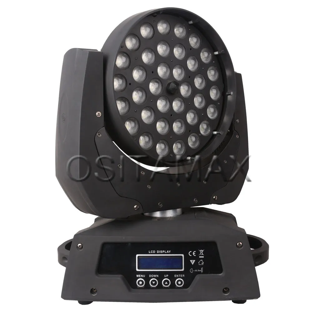 2 шт./лот вращающаяся голова Zoom/ Wash Light 36x18 Вт RGBWA UV 6 в 1 кольцо изменение цвета для DJ
