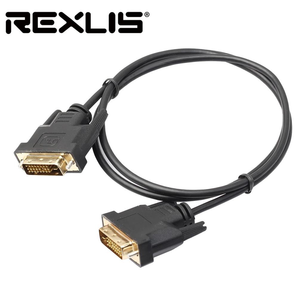 REXLIS высокоскоростной кабель DVI 1080 p позолоченный штекер Male 24 + 1 M 8 м 2 3 для ЖК