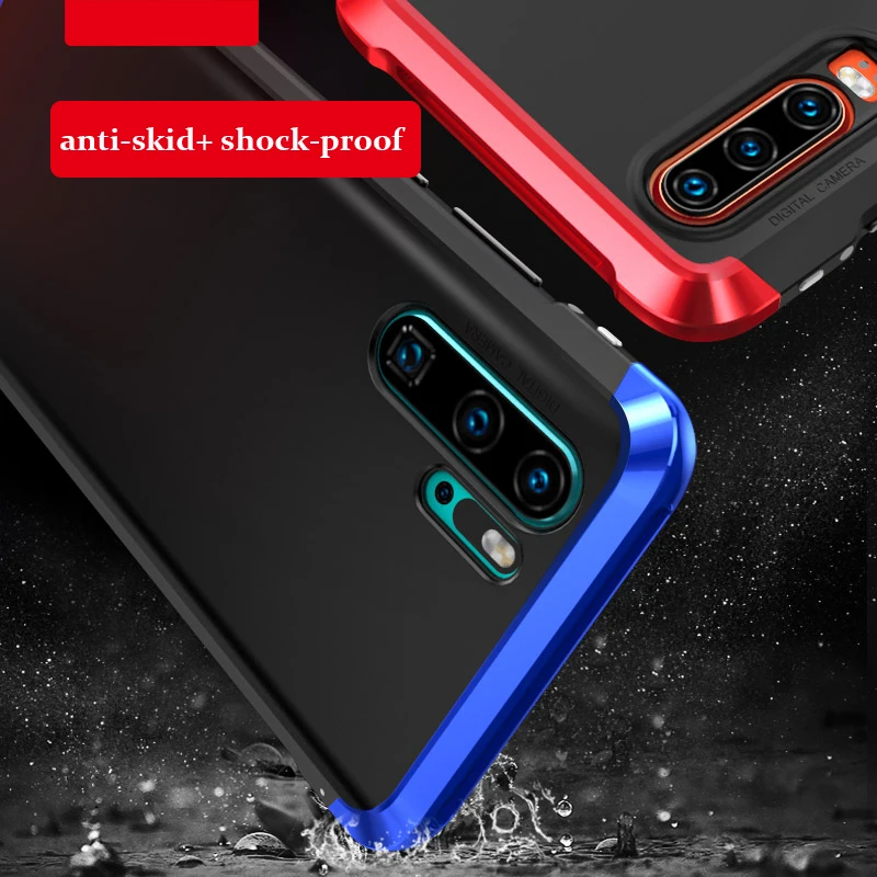Алюминиевый металлический бампер чехол для телефона для huawei P30 P30 Pro чехол Роскошный 360 Полный армированный Матовый PC чехол рамка Honor 20 20 Pro чехол s