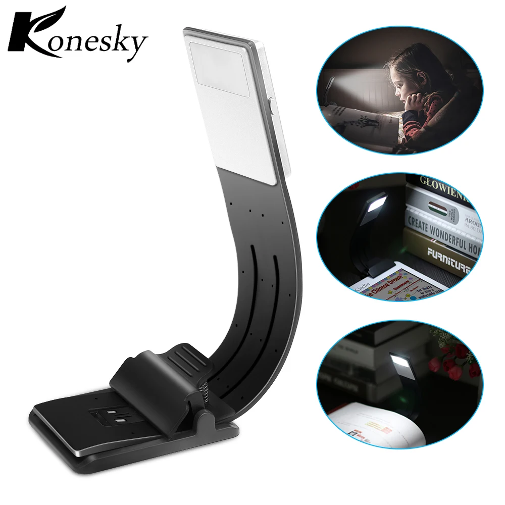 

Светодиодные светильники для книг с USB-зарядкой, приглушаемая Складная гнущаяся Регулируемая лампа для чтения, ночник для чтения, kindle, элект...