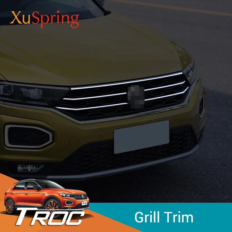 Для VW T Roc Troc 2017 2018 2019 автомобиль передний средний Заготовка решетка сетки по
