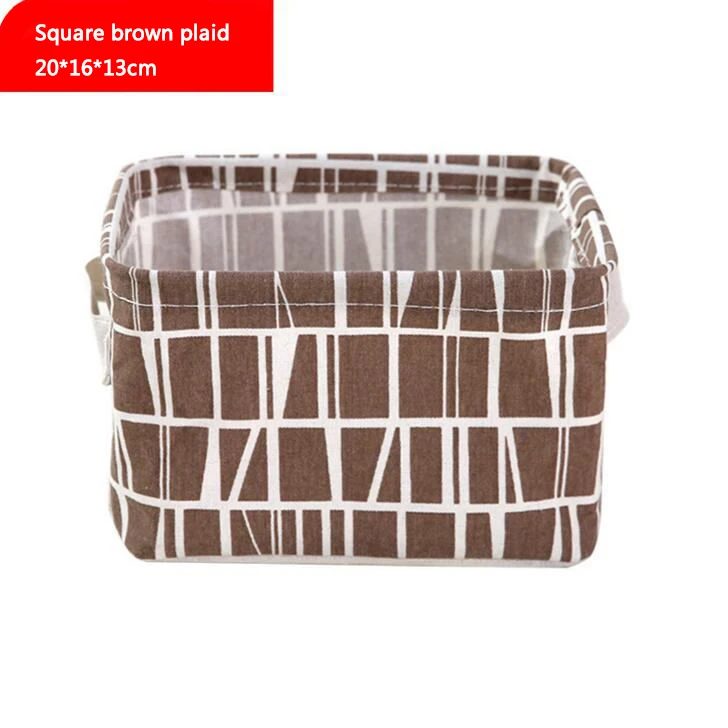 H900 Square lattice Домашняя корзина для белья из хлопка и льна, корзина для грязной одежды, детская складная корзина для хранения игрушек, портативный органайзер для белья H900 - Цвет: H900 Square lattice