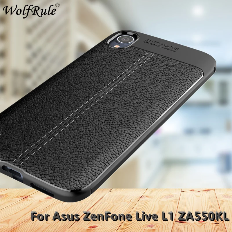 Чехол для Asus Zenfone Live L1 ZA550KL мягкий силиконовый кожаный дизайнерский чехол
