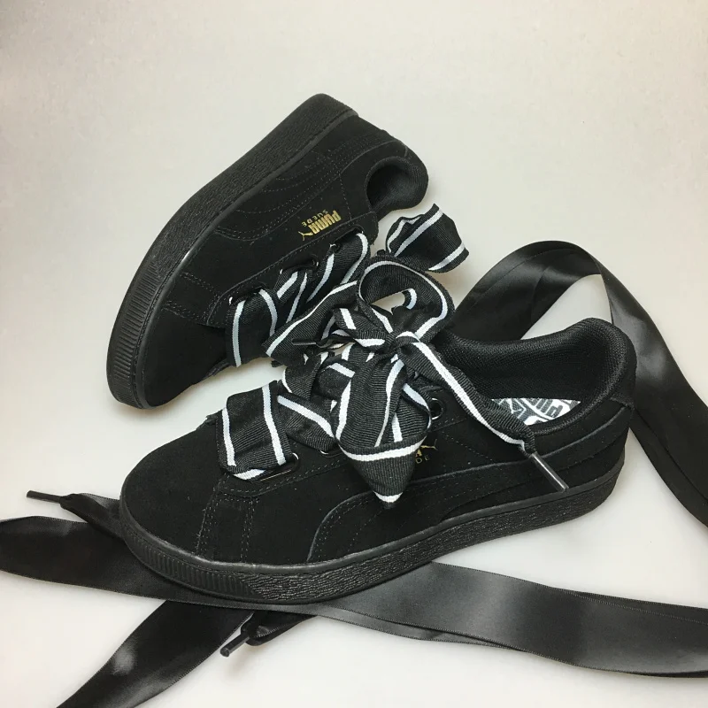 Оригинальный PUMA Suede сердце праздновать Для женщин кроссовки лук бадминтон обувь
