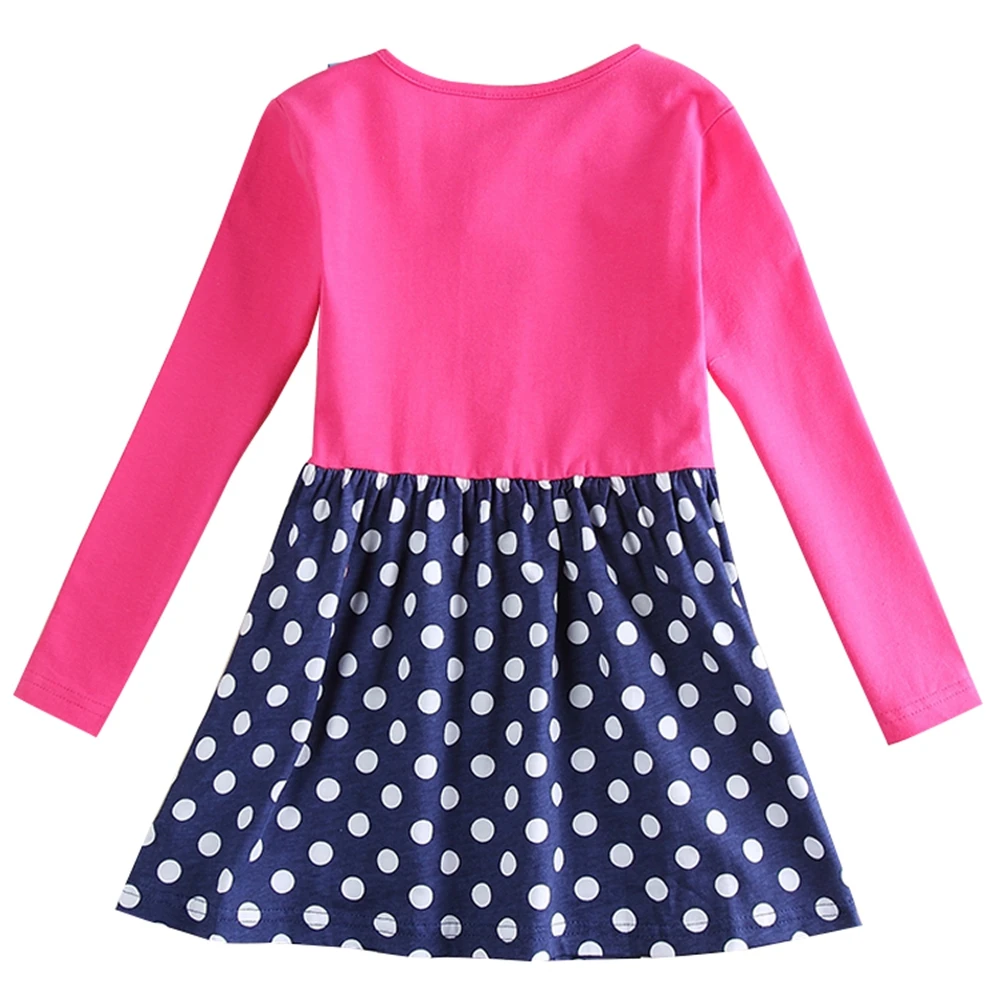 Girls Long Sleeve Dress Kids Wearing Embroidered Figure Round Neck Cotton Autumn New Hot Sale Style H5822Y | Детская одежда и