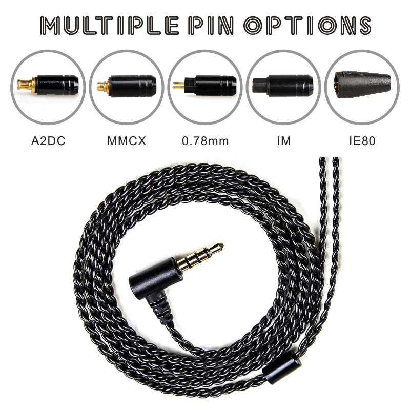 

FDBRO Headphone Upgrade Cable Silver Plated Wire MMCX For SE215 SE315 IE80 IE8I IE8 A2DC LS50 LS70 IM 2Pin 0.78mm Weston 1964