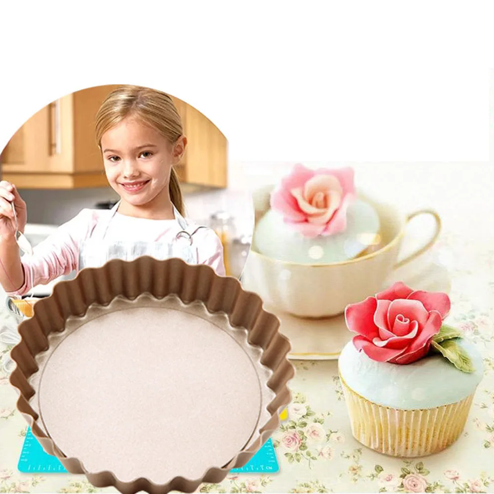 Горячая Распродажа 4 lnch кекс Tart Форма Кекс Нижняя Хризантема основа форма для