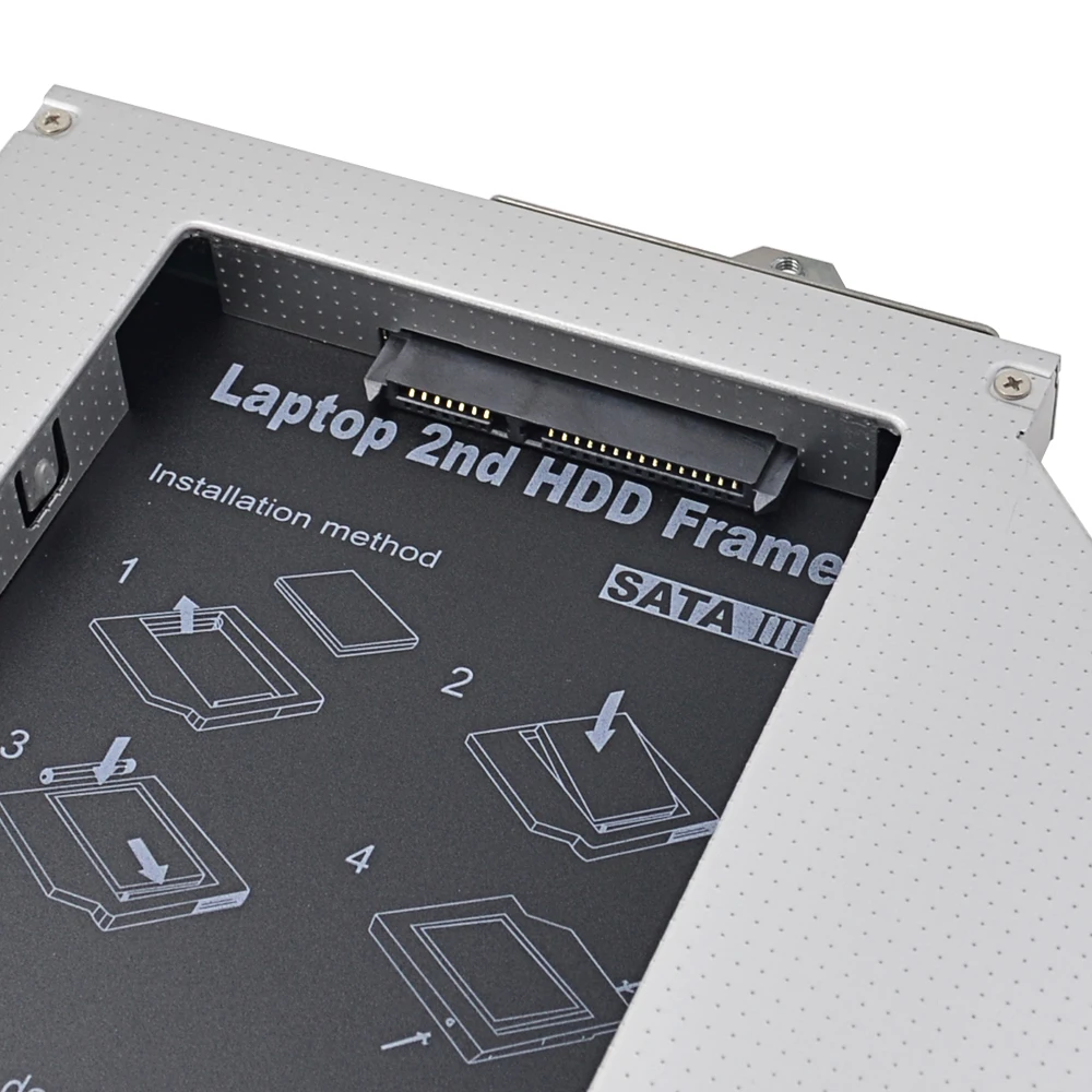 Алюминиевый Чехол адаптер optibay 2nd HDD Caddy 12 7 мм SATA 3 0 2 5 "SSD DVD CD ROM для HP Compaq 6530B 6535B 6730B