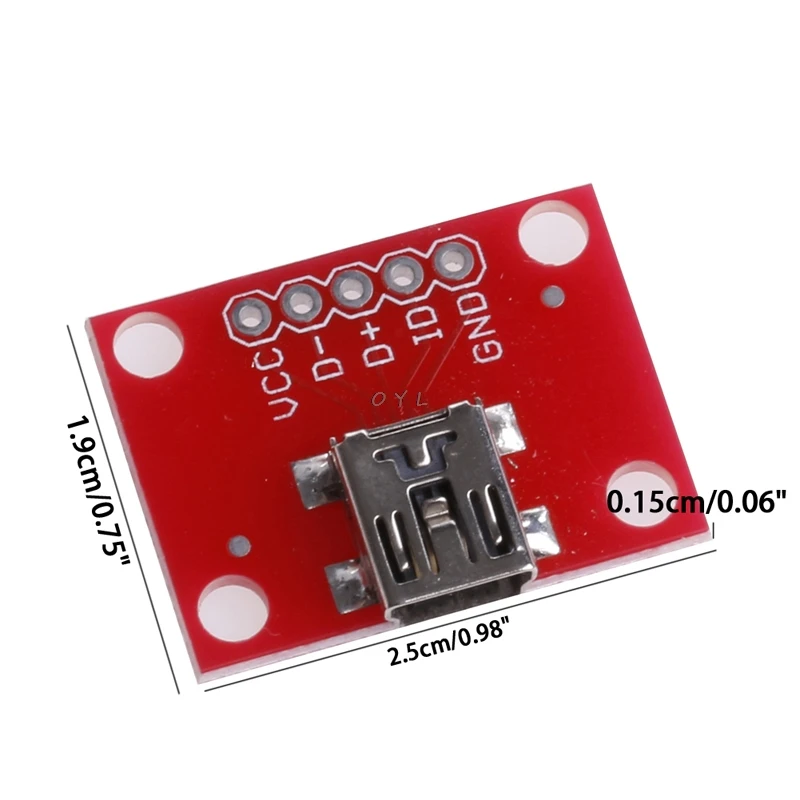 Мини USB адаптер пластина Breakout плата для Mini B расширение|Компьютерные кабели и