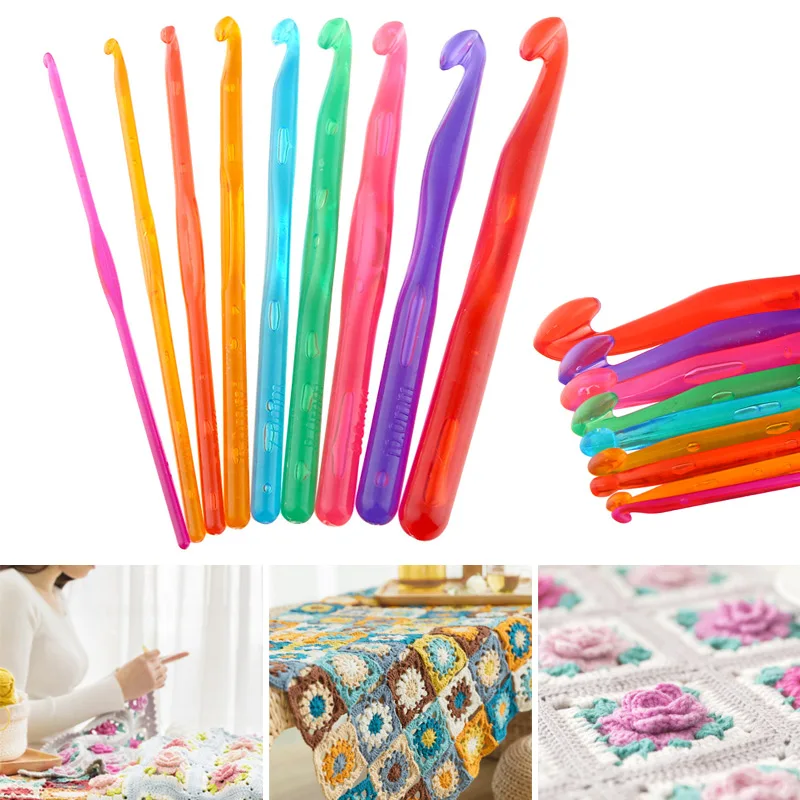 

9Pcs/Set Crochet Hooks Knit Knitting Needles Set Weave Craft Tools 3-12mm MJJ88