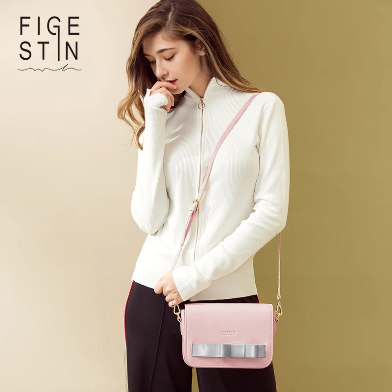 FIGESTIN женские Сумки На Ремне Мода Розовый Чехол Молнии Небольшой Лоскут Роскошные