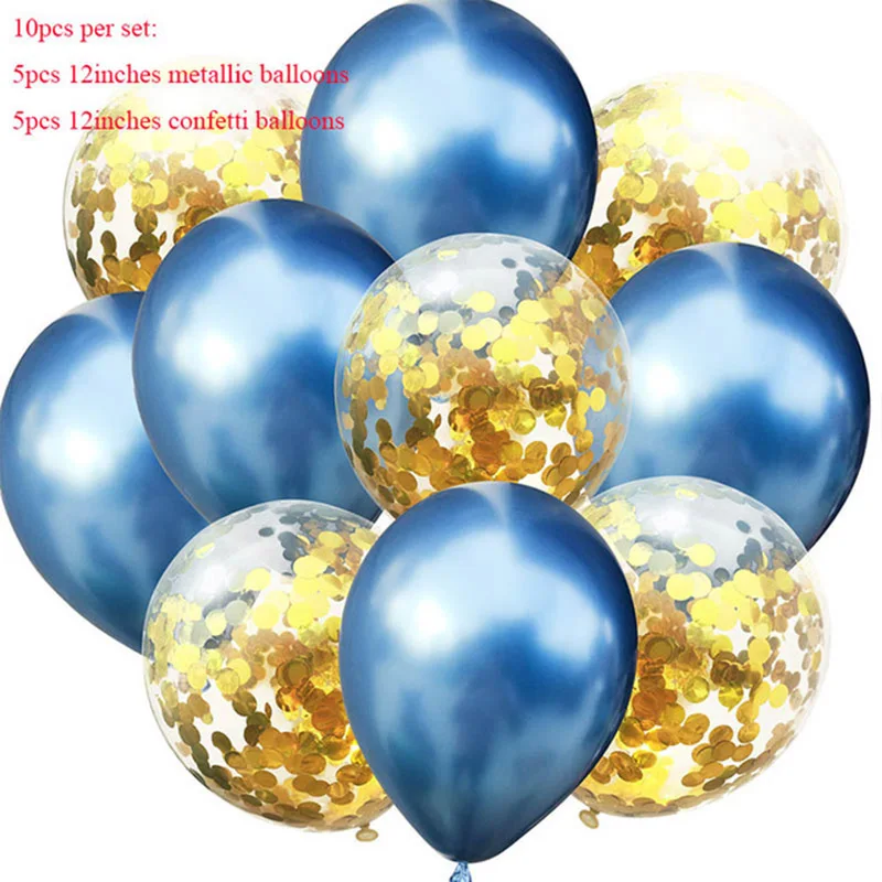 

10PCS/Set Party Decoration Mixed Kids Festival Supplies 2.8g Adult Confetti Balloons Metallic Balloon Wedding 12" Birthday