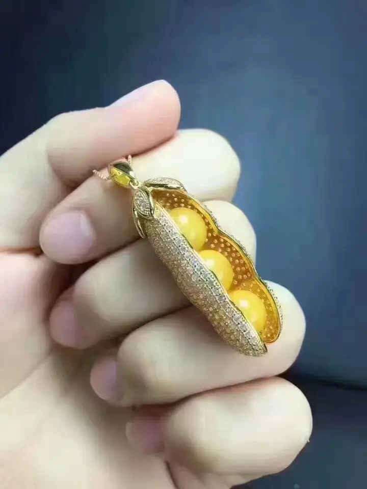 real 925 s925 sterling silver fine jewelry natural amber pendant | Украшения и аксессуары
