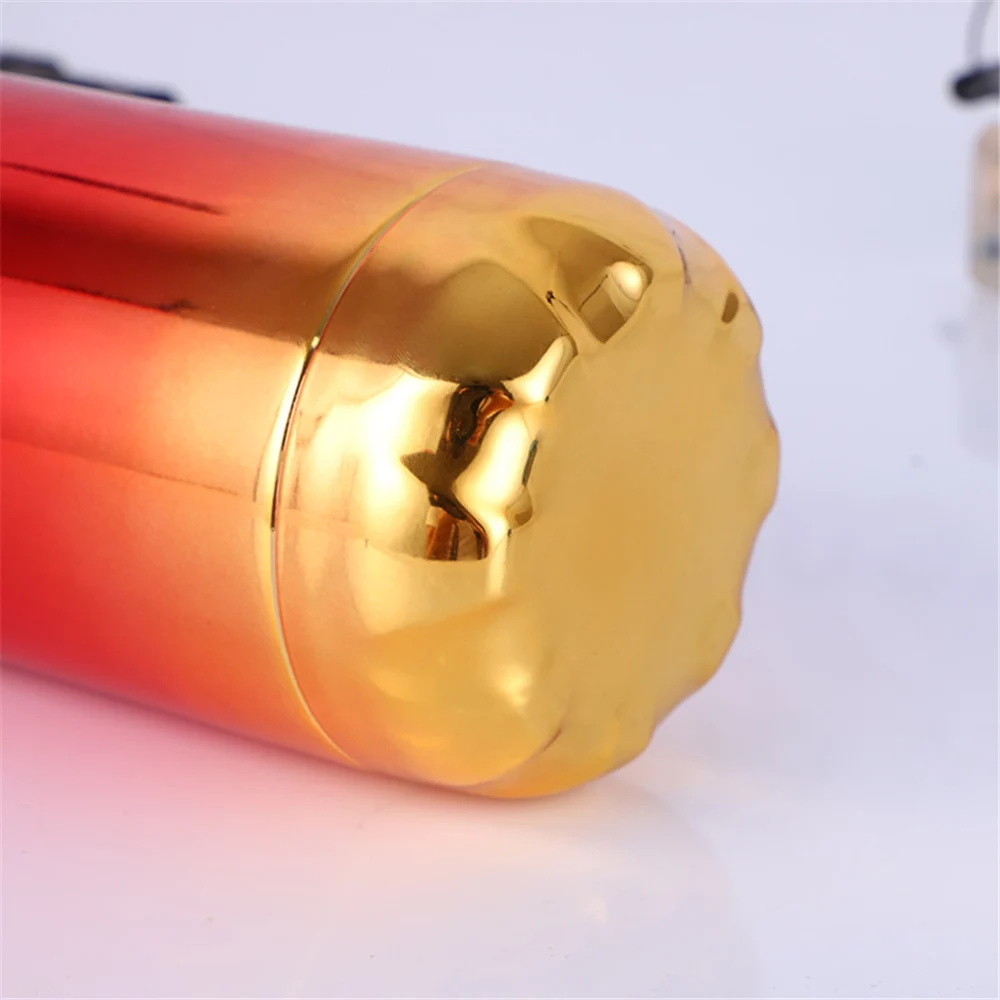 Яркий градиент бутылка для воды с двойными стенками Нержавеющая сталь бег