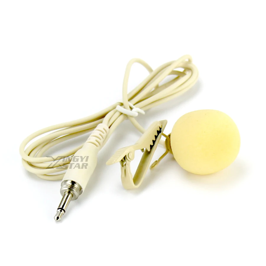 Петличный микрофон телесного цвета петличный с зажимом на лацкан винтовой