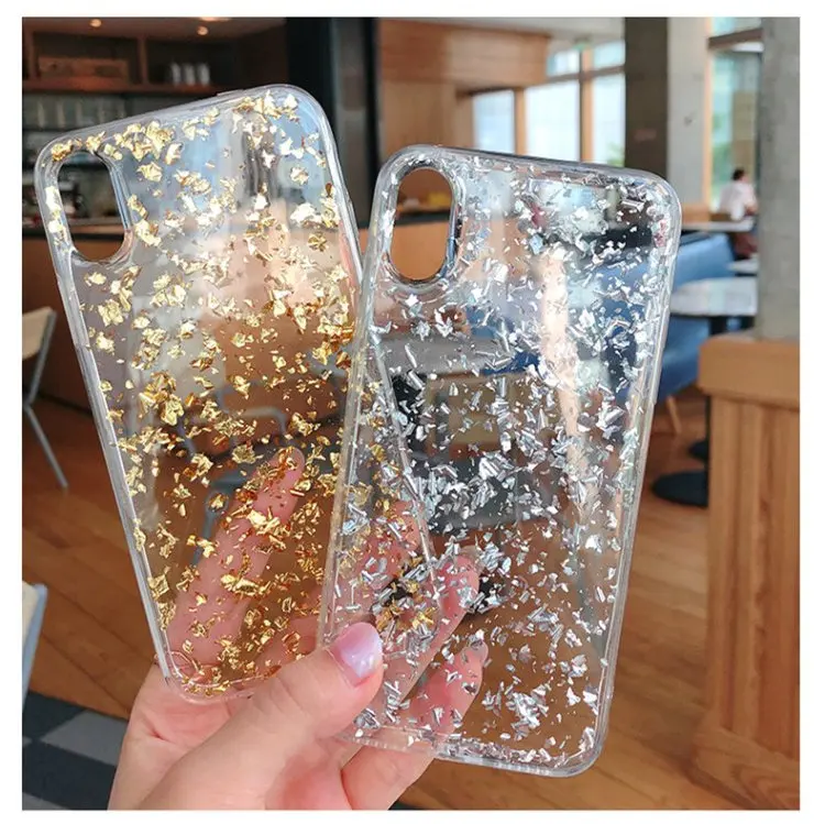 For Samsung Galaxy A7 2018 case A6 A8 Plus J4 J6 J5 J7 2017 coque Luxury Glitter Gold foil soft phone cover funda |