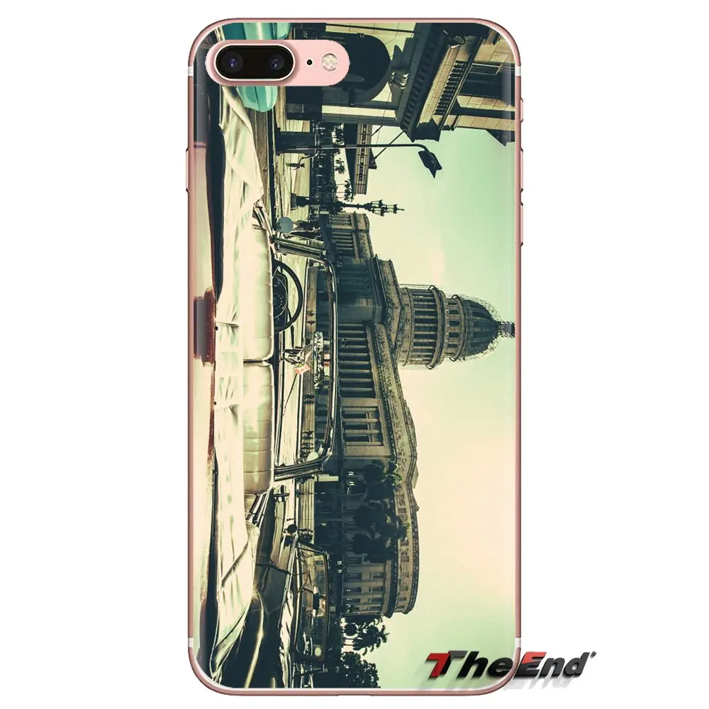 For Samsung Galaxy S3 S4 S5 Mini S6 S7 Edge S8 S9 S10 Plus Note 3 4 5 8 9 Travel Cuba Havana City Poster Transparent TPU Housing |