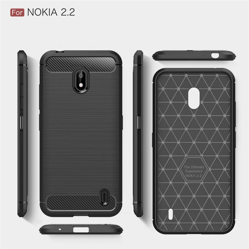 Силиконовый чехол для Nokia 2,2 2 для Nokia 2,1 2V ударопрочный чехол из углеродного волокна TPU для телефона Nokia 2,2