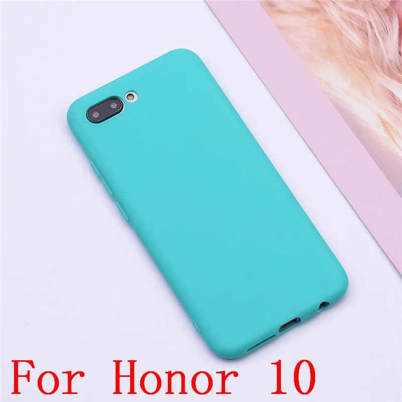 Чехол для huawei honor 10, силиконовый чехол, 5,84, мягкий ТПУ чехол для honor 10, coque etui hoesje funda on, для huawei honor 10, чехол для телефона s - Цвет: Light green