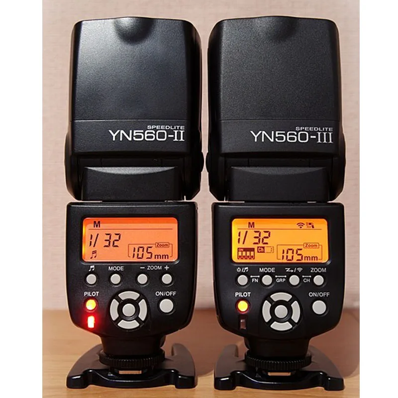 2 шт. Yongnuo YN560III YN560 III Вспышка Speedlite ручной радиоприемник Speedlight + TX беспроводной