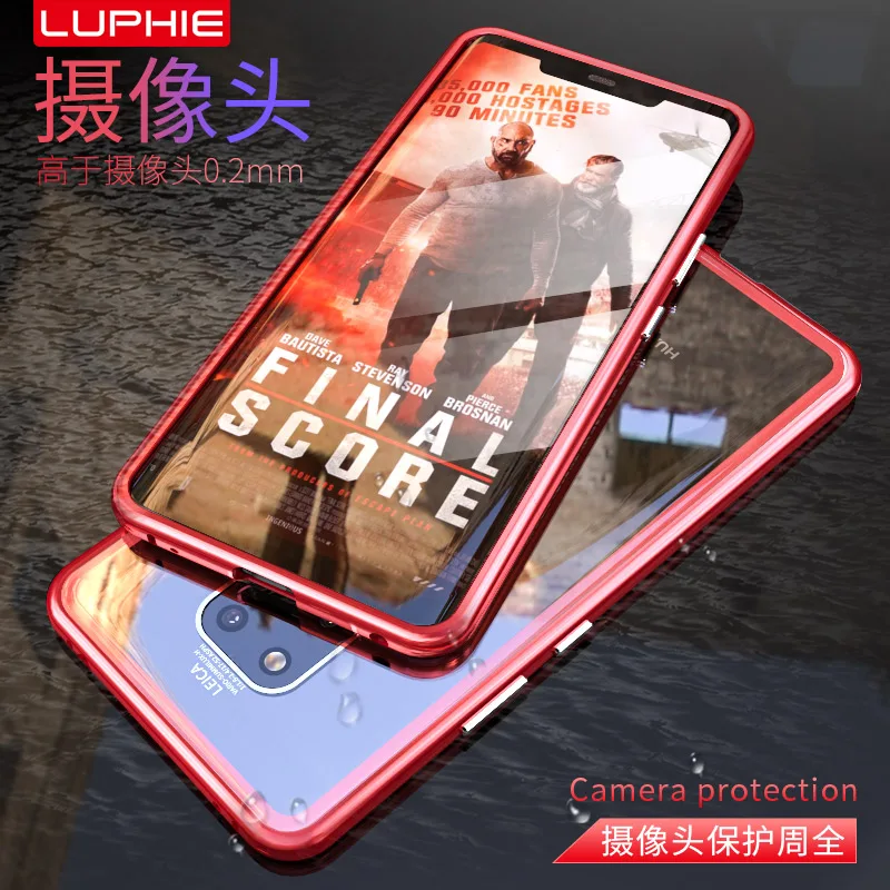 Магнитный металлический чехол для huawei mate 20 Lite 20X Pro Чехол стеклянный Роскошный