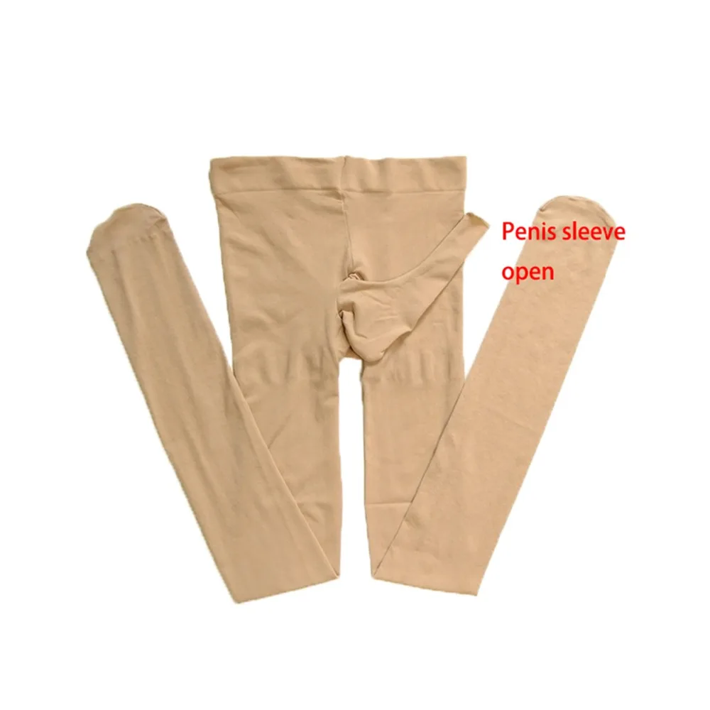 Женские пикантные колготки 120D с рукавом для пениса эластичные здоровья