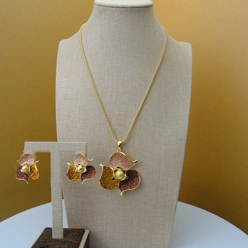 Yuminglai Luxury American Necklace and Earring African Pendant Jewelry Sets FHK5645 | Украшения и аксессуары
