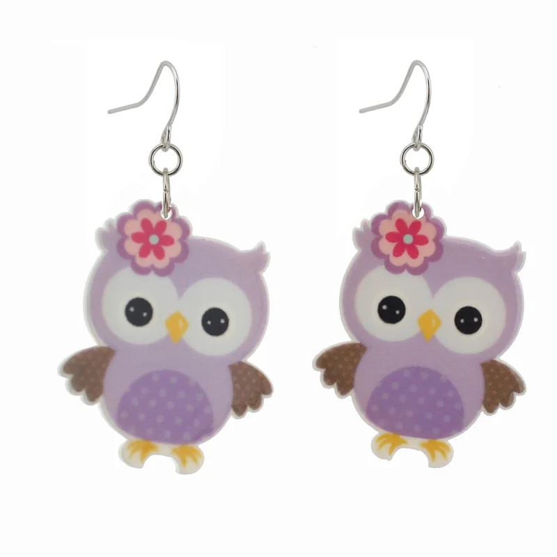 Trusta Fashion Girls Kids Gift Jewelry Little Owl Pendant/Earring 16&quot Short Chain Necklace Free Shipping KS144 | Украшения и