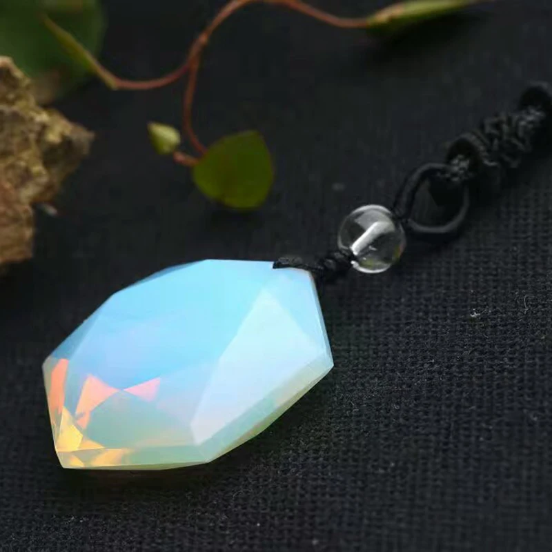 Оптовая продажа синие подвески из граненого белкового камня с шестью звездами