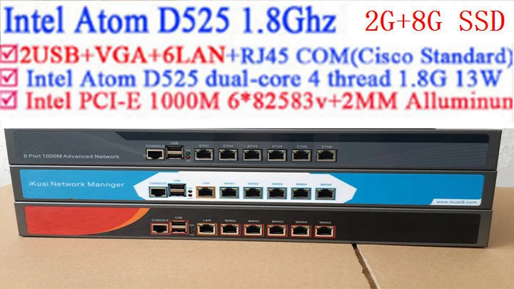 Intel Atom D525 Radius Manager Panabit PFSense OPENWRT Netzone byteprit ROS настольный компьютер стандарт asa
