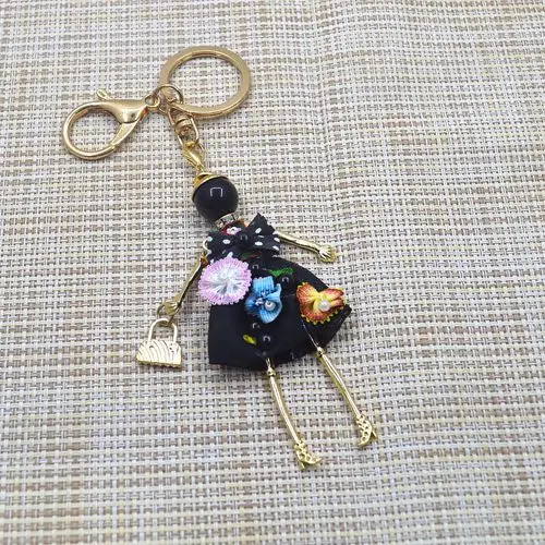 fashion new Lovely Cloth Dress Doll Necklace keychain Women Jewelry Gifts Necklce Girl Statements Bijoux Accessories | Украшения и