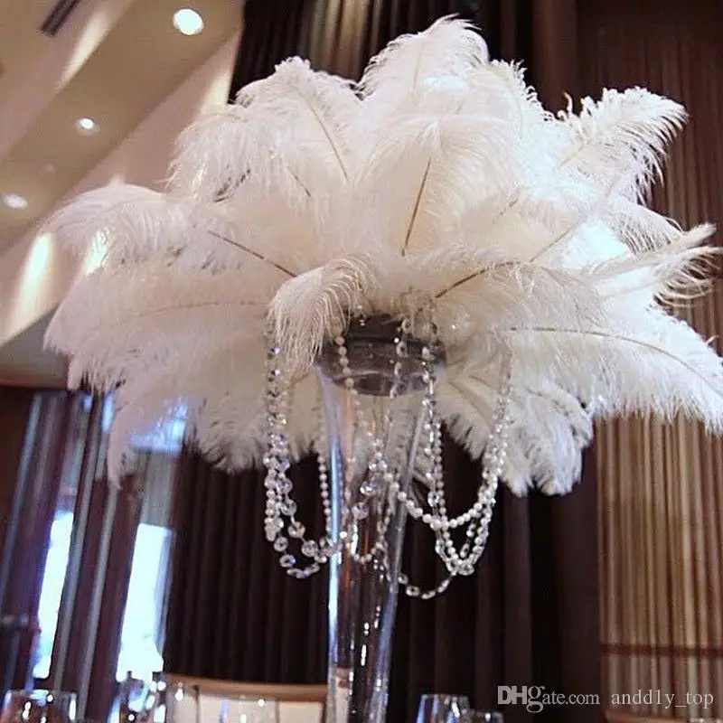 

Wholesale 50pcs Lot 6-26 Inch Ostrich Feather Plume White,Wedding Centerpieces Table Centerpiece Decor Party Event Decor