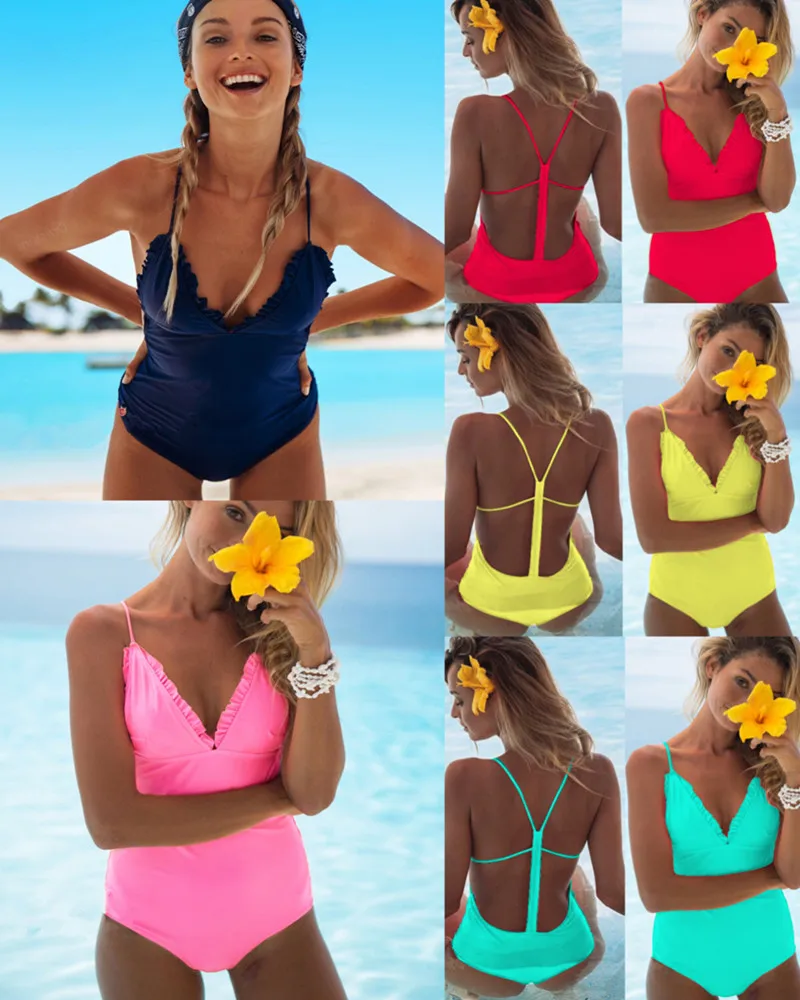 Новый стиль одна деталь 2019 Горячая Пляжная 6 цветов bathingsuit летние пикантные