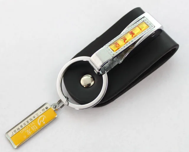 

2PCS Black Leather KeyChain 30mm Ring #22832