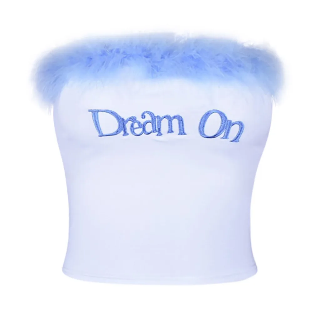 Модные, пикантные перо Dream по украшенные вышивкой в виде букв тонкий Обёрточная бумага короткие футболки с коротким рукавом для женщин# G6