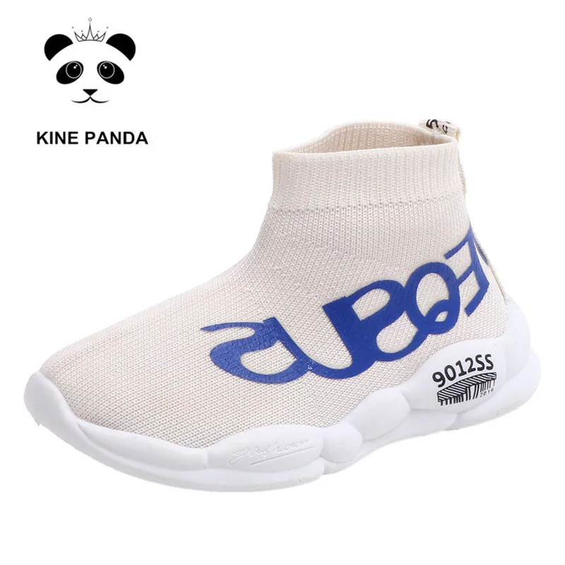 KINE PANDA/От 1 до 5 лет; детская обувь; детские кроссовки для девочек; детская спортивная обувь для бега; дышащая трикотажная обувь без шнуровки