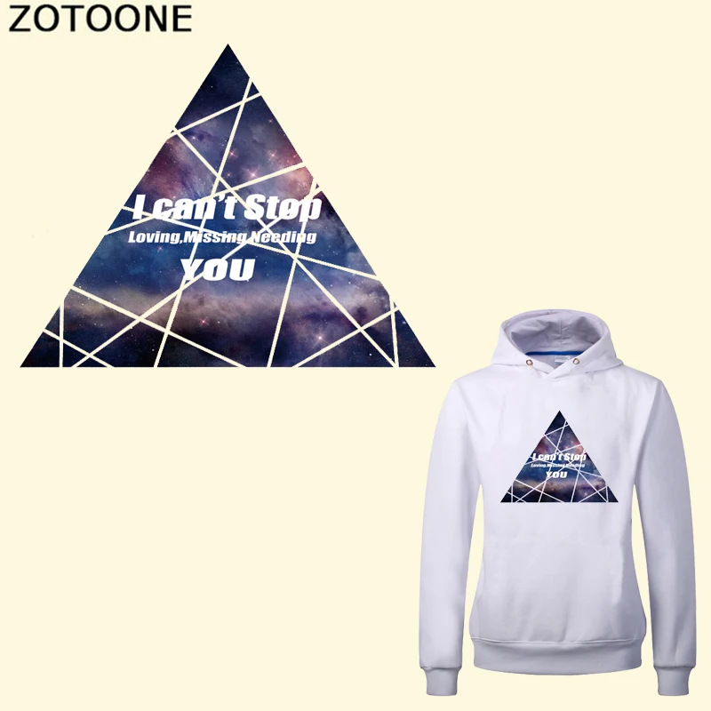 ZOTOONE буквы патч железо на переноске для одежды DIY Футболка аппликация треугольные