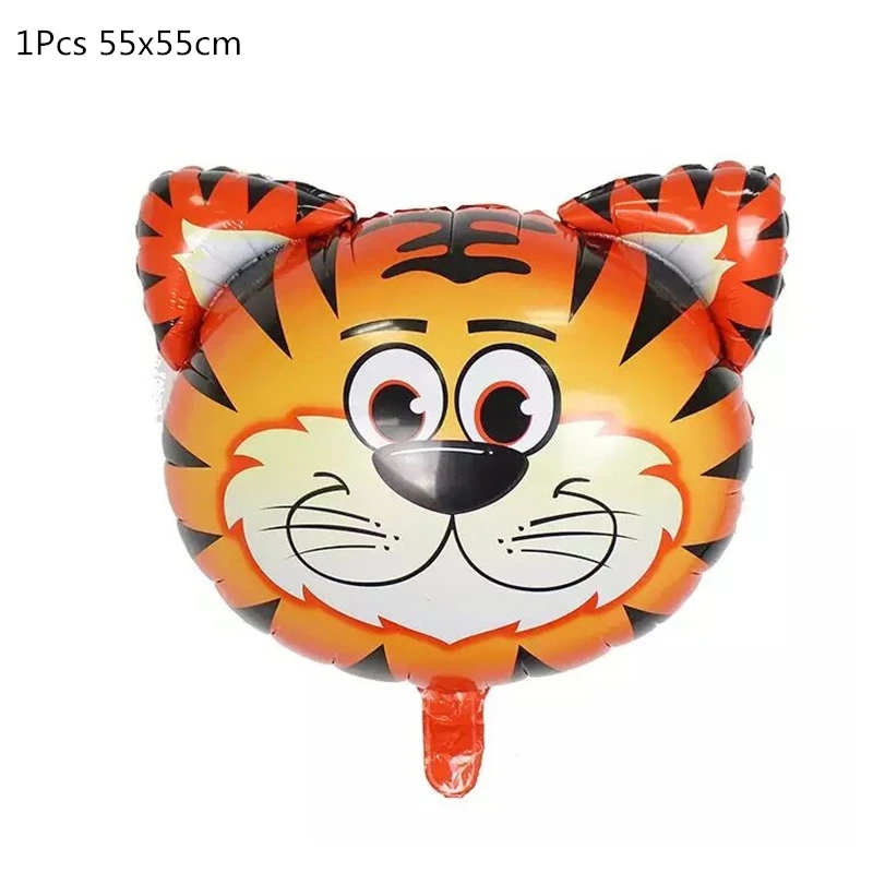1pcs tiger Джунгли день рождения одноразовые столовые приборы Джунгли животных одноразовые тарелки/чашки/салфетки сафари джунгли вечерние украшения принадлежности - Color: 1pcs tiger