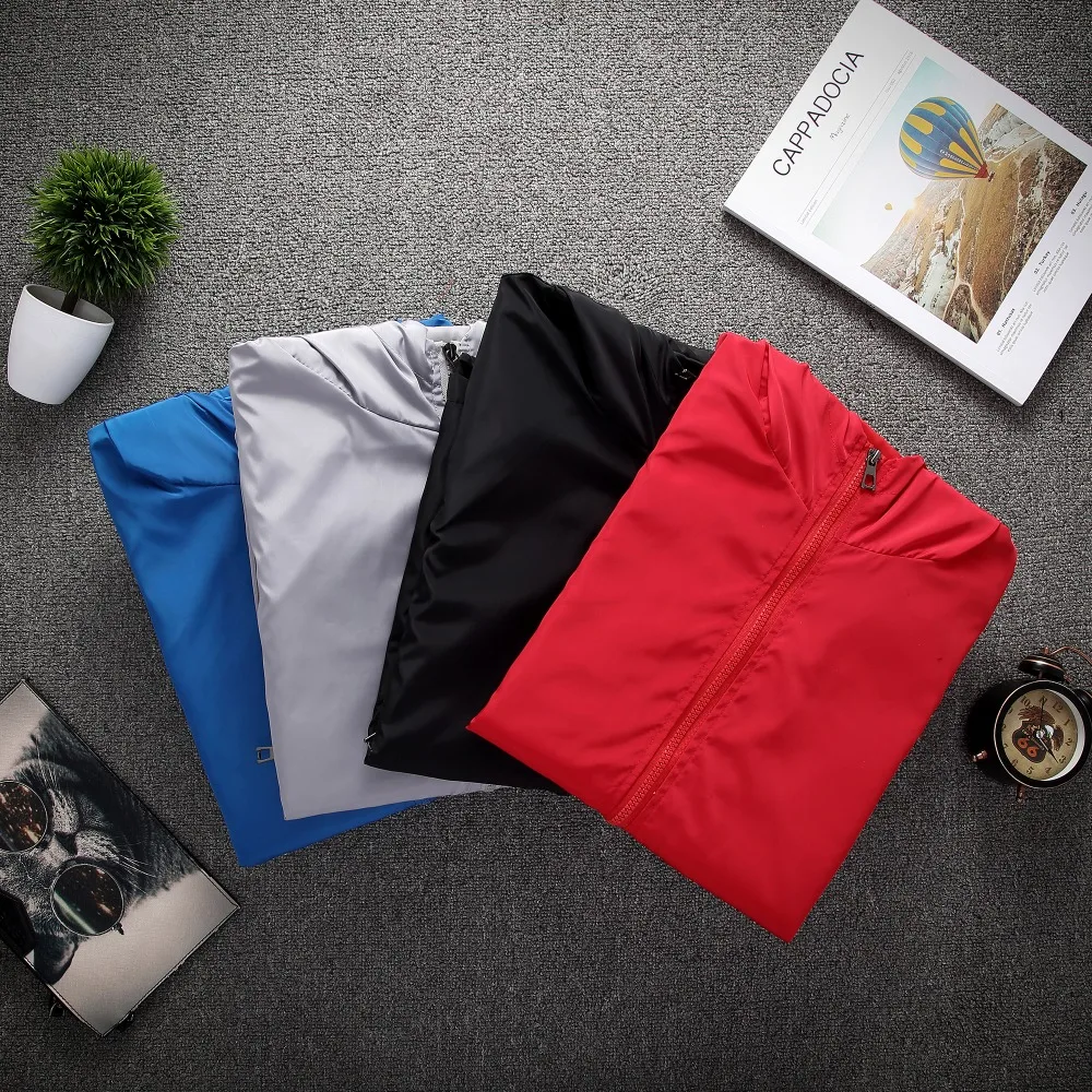 KUYOMENS Сезон весна-осень Новый Slim Fit молодых для мужчин куртка с капюшоном Тонкий