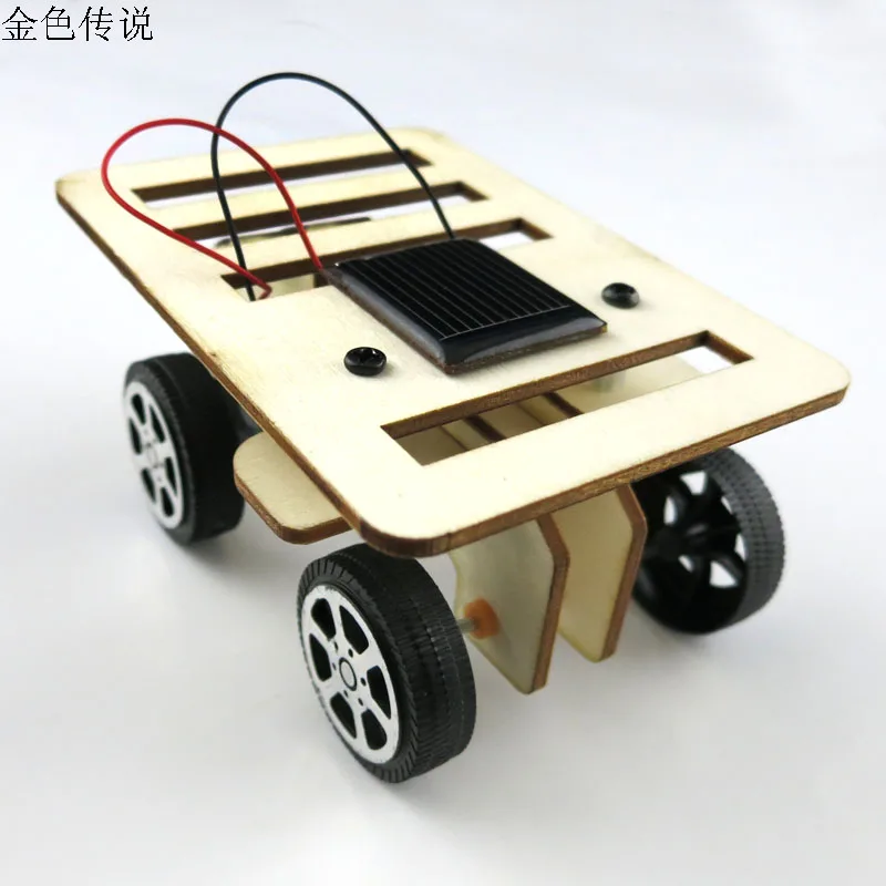 Самосборка DIY мини деревянная модель автомобиля на солнечных батареях комплект