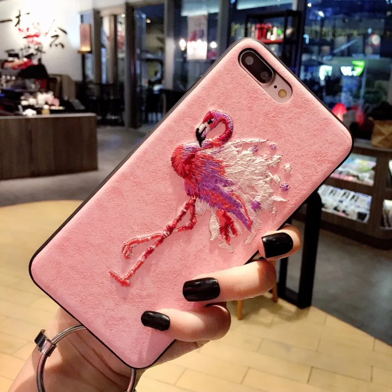 Кожаный чехол с вышивкой для телефона iPhone 8 Plus X XR XS Max 7 6 6S Samsung S9 S8 note s9plus s9 + |
